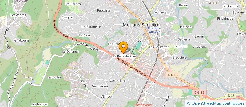 localisation de l'entreprise R.C.R  MOUANS-SARTOUX