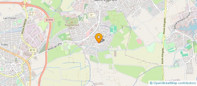 localisation de l'entreprise R.C.R.  LATOUR-BAS-ELNE