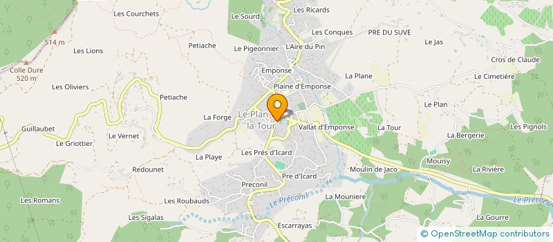 localisation de l'entreprise R.C.S à LE PLAN-DE-LA-TOUR