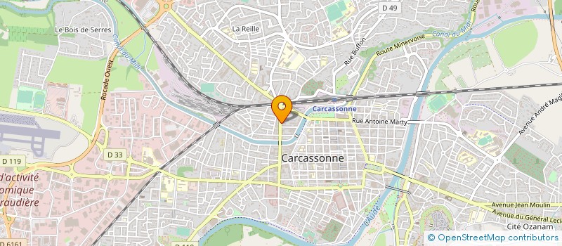 localisation de l'entreprise R.CHAYLA IMMOBILIER à CARCASSONNE