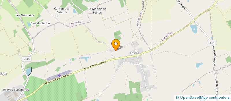 localisation de l'entreprise R.CHEVALIER  LE CONTROIS-EN-SOLOGNE