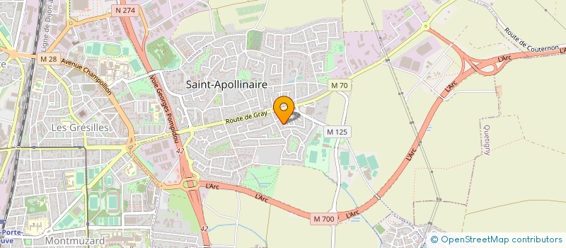 localisation de l'entreprise R'CLIM à SAINT-APOLLINAIRE