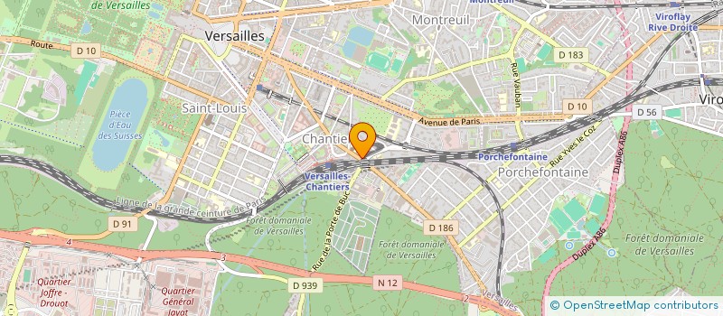 localisation de l'entreprise R'COIFF à VERSAILLES
