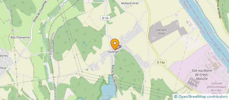 localisation de l'entreprise R . CONCEPT . PROJET  CREYS-MEPIEU