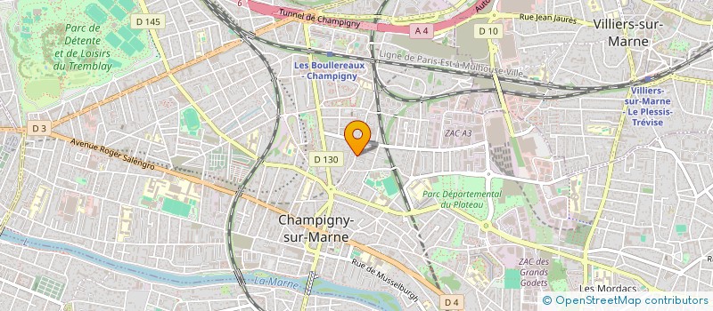 localisation de l'entreprise R & D  CHAMPIGNY-SUR-MARNE