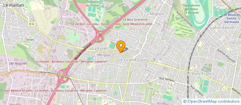 localisation de l'entreprise R D B  EYSINES