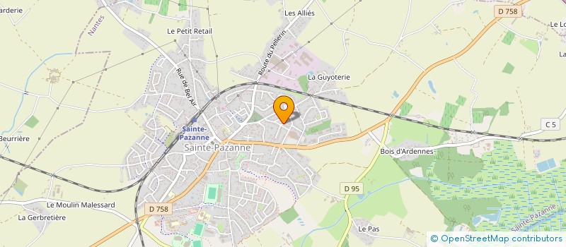 localisation de l'entreprise R.D. BOIS à SAINTE-PAZANNE