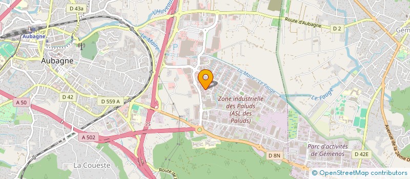 localisation de l'entreprise R&D CONCEPT. à AUBAGNE