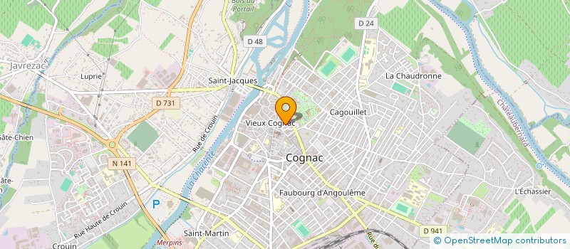 localisation de l'entreprise R&D CORP à COGNAC