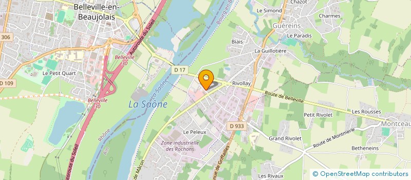 localisation de l'entreprise R&D ELECTRICITE à GUEREINS
