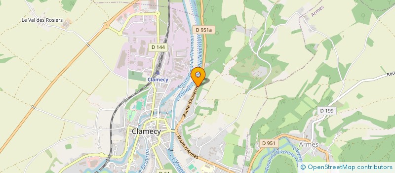 localisation de l'entreprise R.D GUSTO à CLAMECY