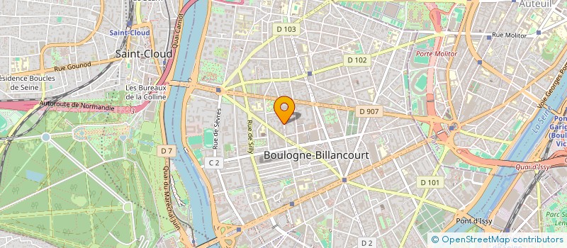 localisation de l'entreprise R.D.I.  BOULOGNE-BILLANCOURT