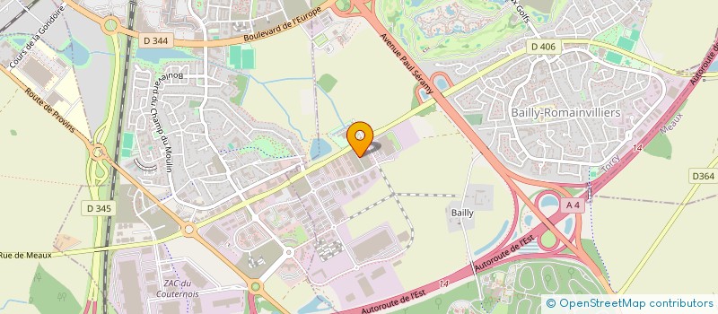 localisation de l'entreprise R.D.I.  BAILLY-ROMAINVILLIERS