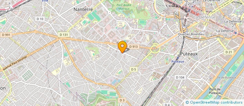 localisation de l'entreprise R.D.M.V.  NANTERRE