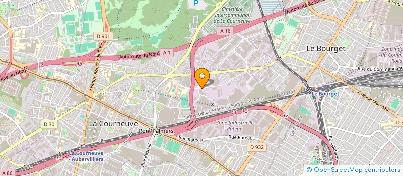 localisation de l'entreprise R.D.N. INTERNATIONAL à LA COURNEUVE