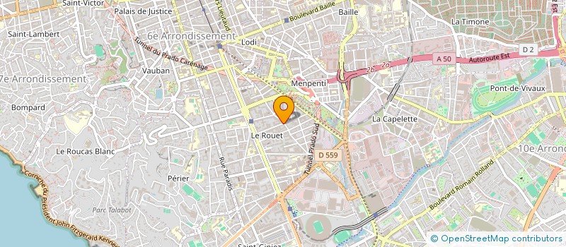 localisation de l'entreprise R.D.P à MARSEILLE 8EME
