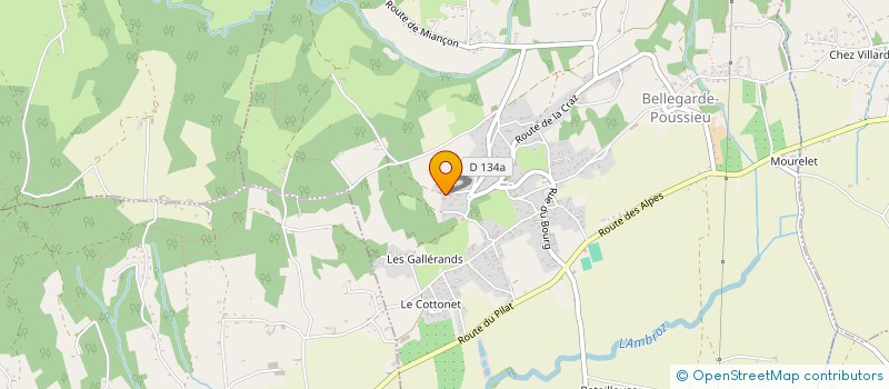 localisation de l'entreprise R D SIM  BELLEGARDE-POUSSIEU