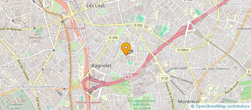 localisation de l'entreprise R.D TRAINING à BAGNOLET