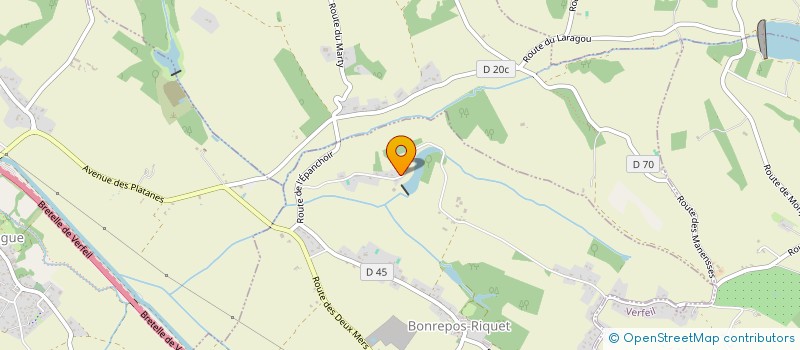 localisation de l'entreprise R. DE KERMES  BONREPOS-RIQUET