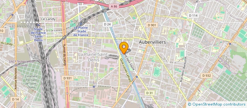 localisation de l'entreprise R.E.G.  AUBERVILLIERS