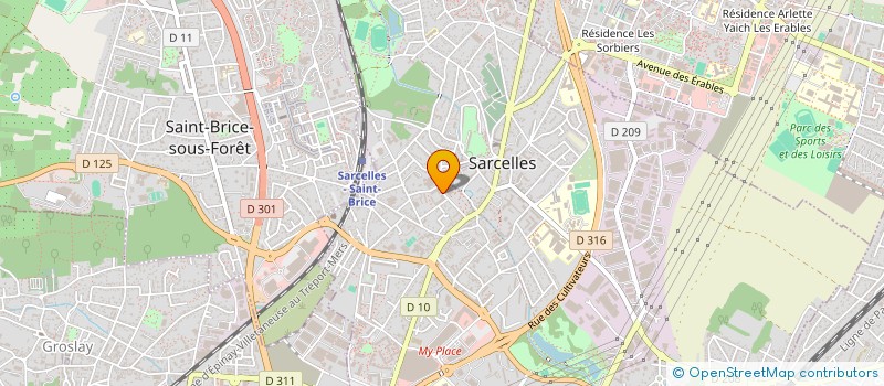 localisation de l'entreprise R.E.G.  SARCELLES