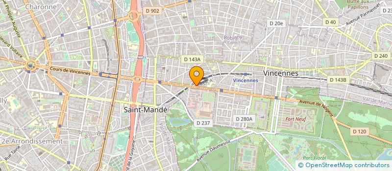 localisation de l'entreprise R E G  VINCENNES
