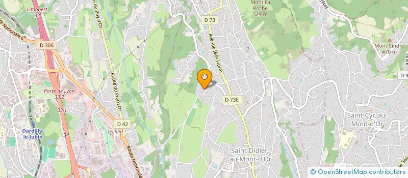 localisation de l'entreprise R.E.J.  SAINT-DIDIER-AU-MONT-D'OR