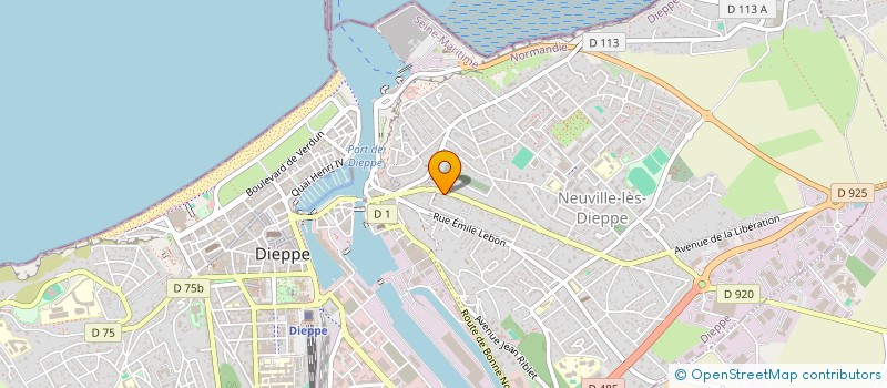 localisation de l'entreprise R.E.L.A.C.S (REUSSIR EDUQUER LIBERER ACCOMPAGNER ET CONSEILLER PAR LA SOPHROLOGIE)  DIEPPE