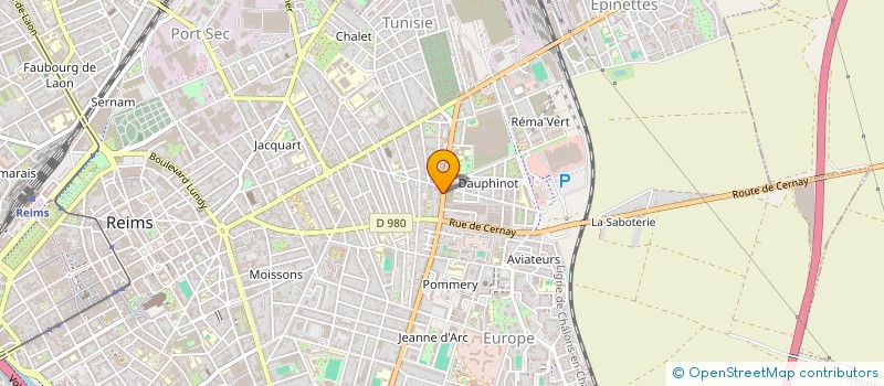 localisation de l'entreprise R E N O B A T  REIMS