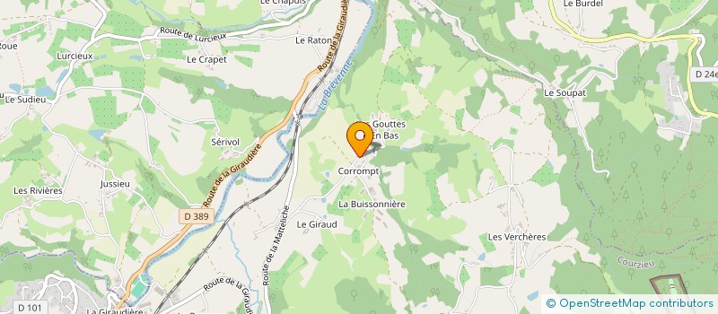 localisation de l'entreprise R.E.O.R.  COURZIEU