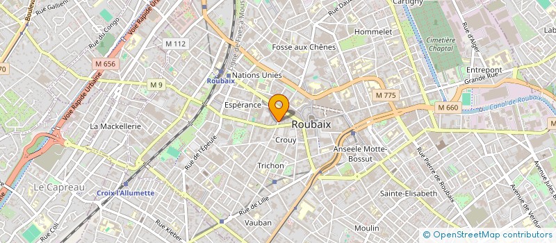 localisation de l'entreprise R E R à ROUBAIX