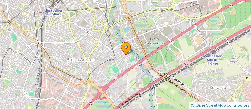 localisation de l'entreprise R.E.S. à MONTPELLIER