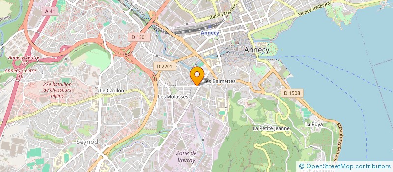 localisation de l'entreprise R E S 74 à ANNECY