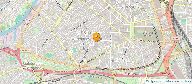 localisation de l'entreprise R'EGAL (RESEAU POUR EVITER LE GASPILLAGE ALIMENTAIRE)  LILLE