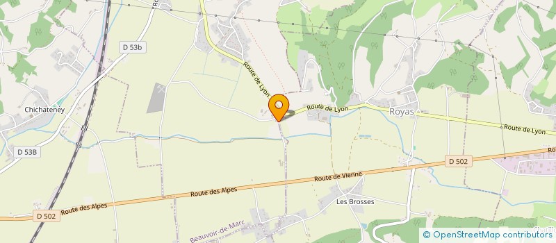 localisation de l'entreprise R. ENERGIE  BEAUVOIR-DE-MARC