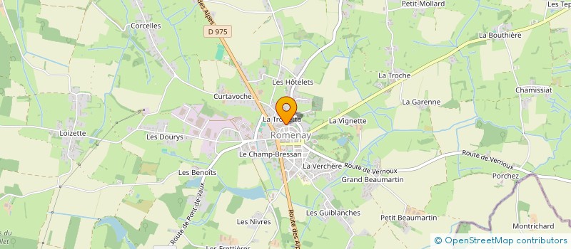 localisation de l'entreprise R.ENTREPRISE  ROMENAY