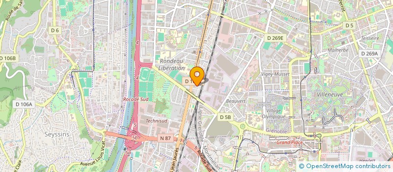 localisation de l'entreprise R ET B DEVELOPPEMENT à GRENOBLE