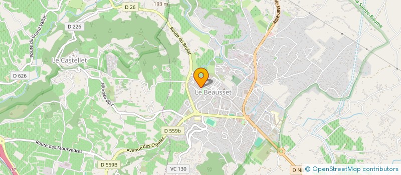 localisation de l'entreprise R ET B FERRONNERIE  LE BEAUSSET