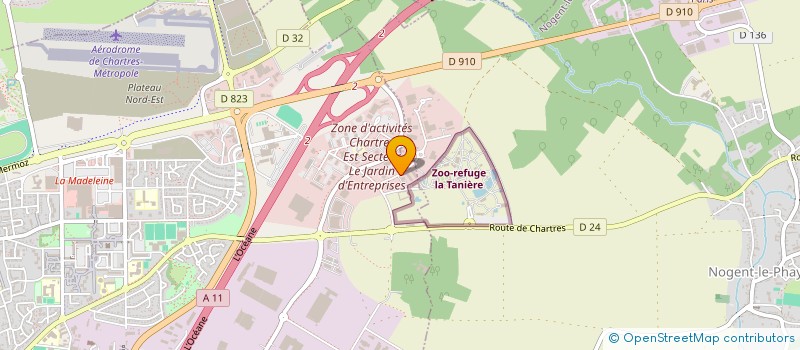 localisation de l'entreprise R ET O DEPOLLUTION à GELLAINVILLE