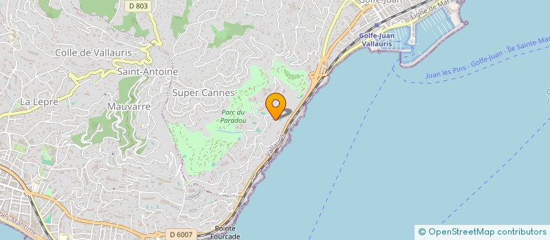 localisation de l'entreprise R ET T PARTNERS à VALLAURIS