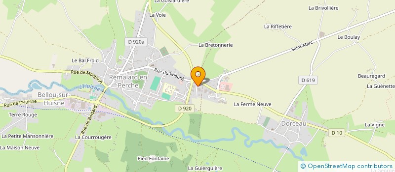 localisation de l'entreprise R ET V MENUISIER à BRETONCELLES