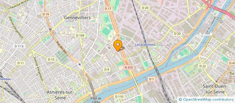 localisation de l'entreprise R'EVASION à GENNEVILLIERS