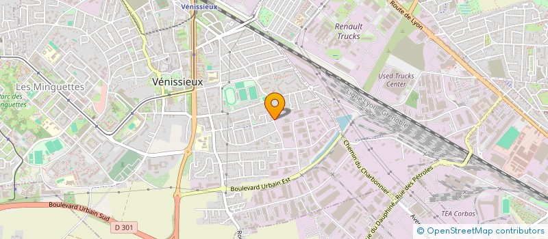 localisation de l'entreprise R.F 07  VENISSIEUX