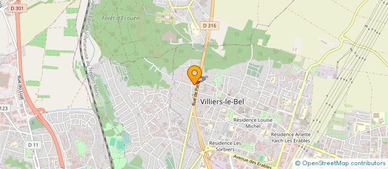 localisation de l'entreprise R & F  VILLIERS-LE-BEL