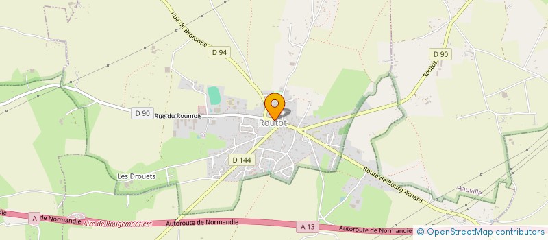 localisation de l'entreprise R.F ALIMENTATION à ROUTOT