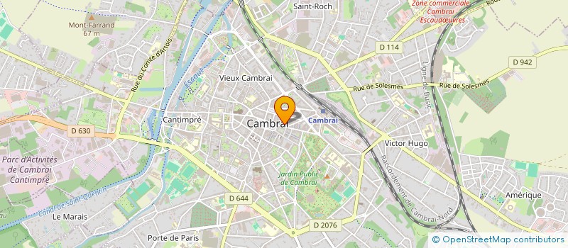 localisation de l'entreprise R.F. IMMO à CAMBRAI