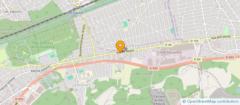localisation de l'entreprise R.F.J. AUTO à VAUJOURS