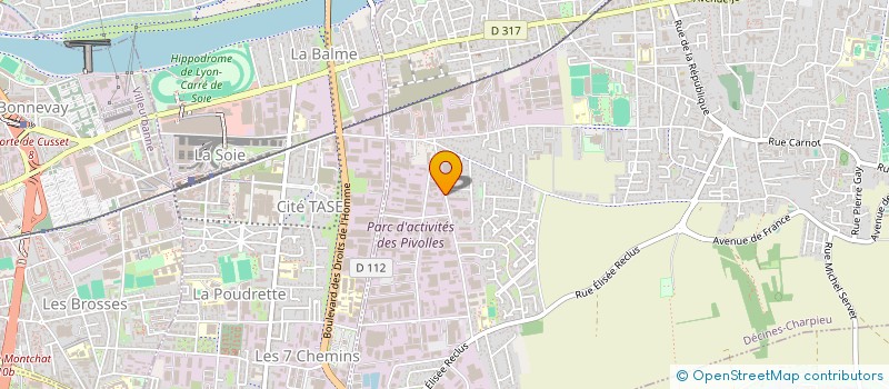 localisation de l'entreprise R.F.L. RAVALEMENT FACADES LYONNAISES à DECINES-CHARPIEU