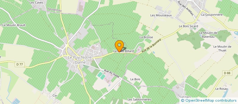 localisation de l'entreprise R F M  LE PUY-NOTRE-DAME