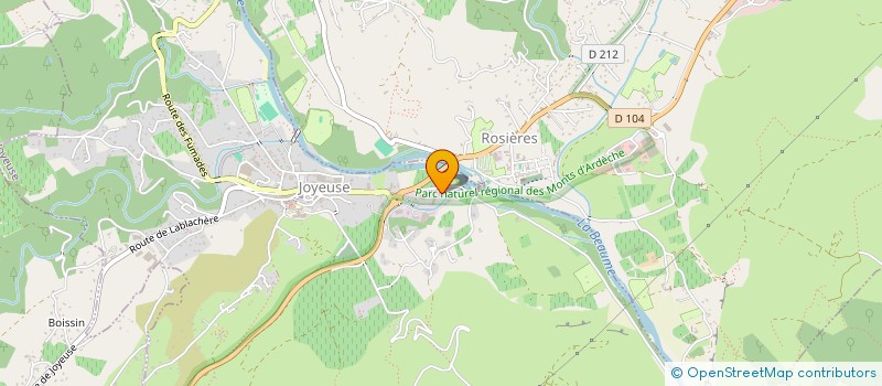 localisation de l'entreprise R. FORGE à JOYEUSE